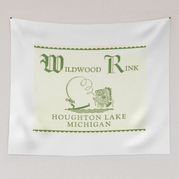 Item preview, Wildwood Rink Houghton Lake Michigan Roller Skating Rink Sticker Decal Label designed and sold by tislord.