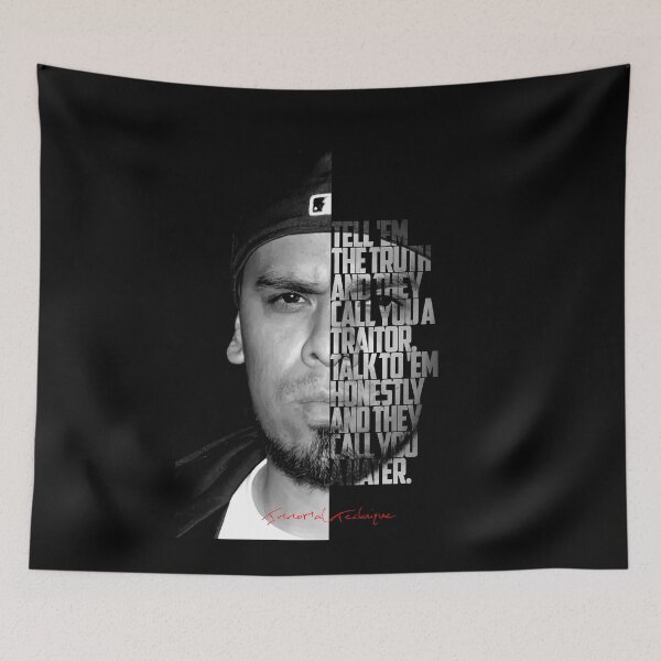 Item preview, Immortal Technique Portrait with Lyric Typography designed and sold by Enea Kelo.