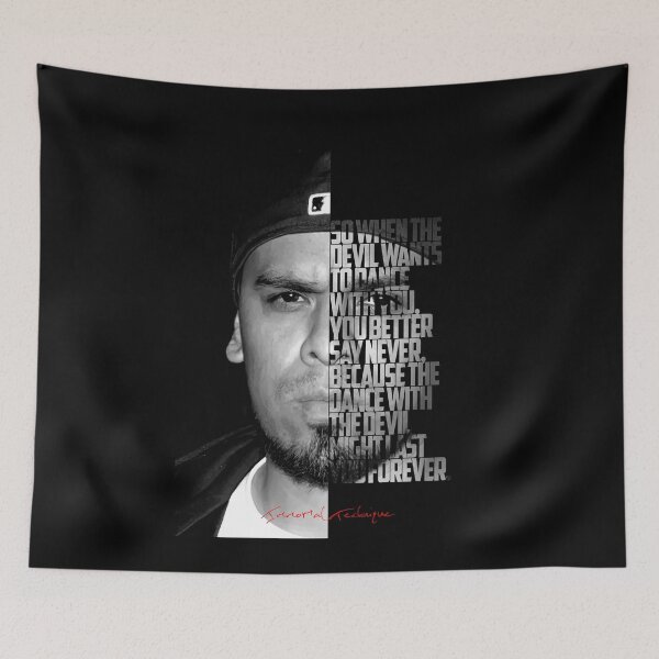 Item preview, Immortal Technique Portrait with Lyric Typography designed and sold by Enea Kelo.