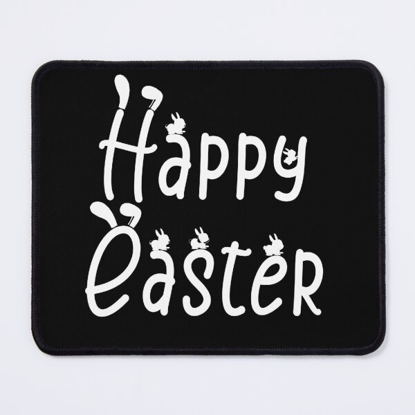 Item preview, Happy Easter white typography designed and sold by GraphicWaveP.