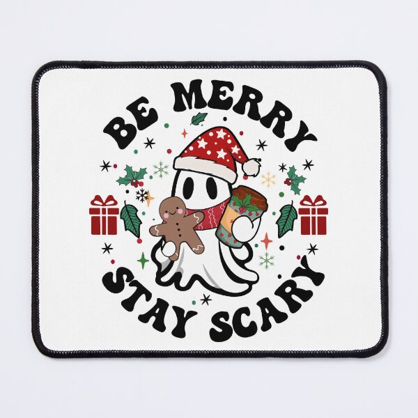 Item preview, Be Merry Stay Scary Cute Ghost for Christmas designed and sold by GroovyFusion.