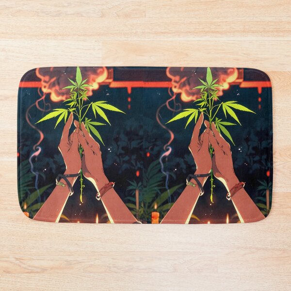 Item preview, Hands Botanical Harmony Neon Urban Nature Art Cannabis designed and sold by ART ATTACK ZONE.