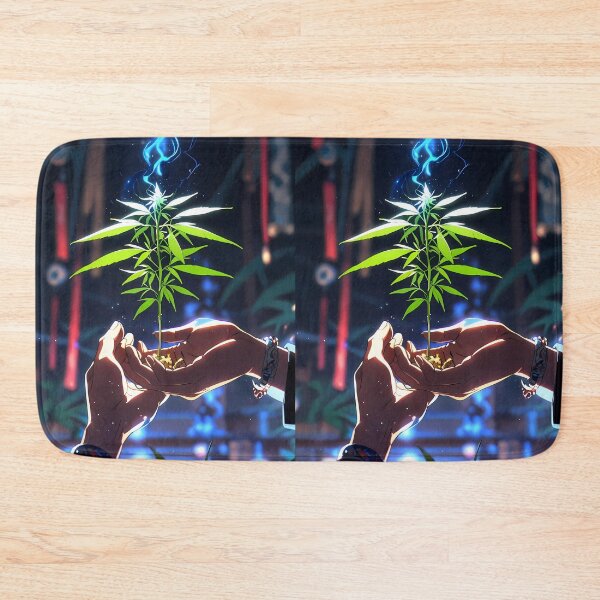 Item preview, Growing Botanical Harmony Neon Urban Nature Art Cannabis designed and sold by ART ATTACK ZONE.