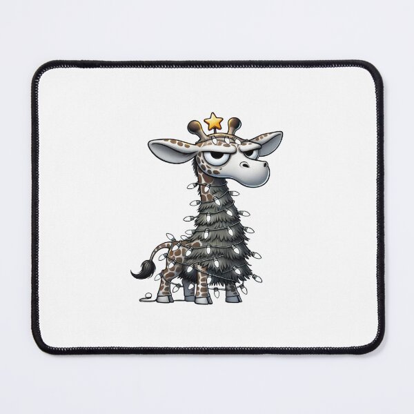 Item preview, Grumpy Christmas Giraffe, Unique designed and sold by villacreativa.