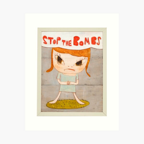 Item preview, yoshitomo nara stop the bombs art designed and sold by mandynl15.
