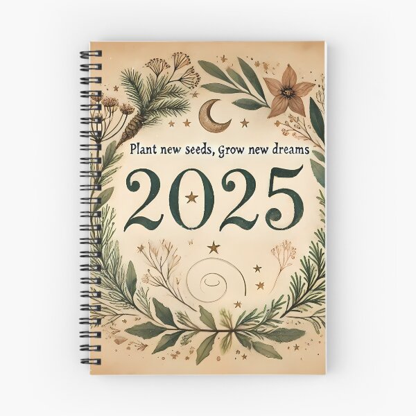 Item preview, 2025 Year of New Beginnings | Pagan-Inspired Watercolor Wreath designed and sold by ArizonaWitches.