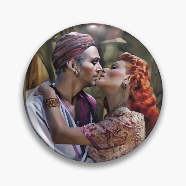 Artikelvorschau, Douglas Fairbanks Jr. und Maureen O'Hara - Sindbad der Seemann - Aquarell entworfen und verkauft von deusrex007.