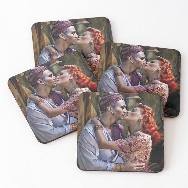 Item preview, Douglas Fairbanks Jr. and Maureen O'Hara - Sinbad The Sailor - Watercolor designed and sold by deusrex007.