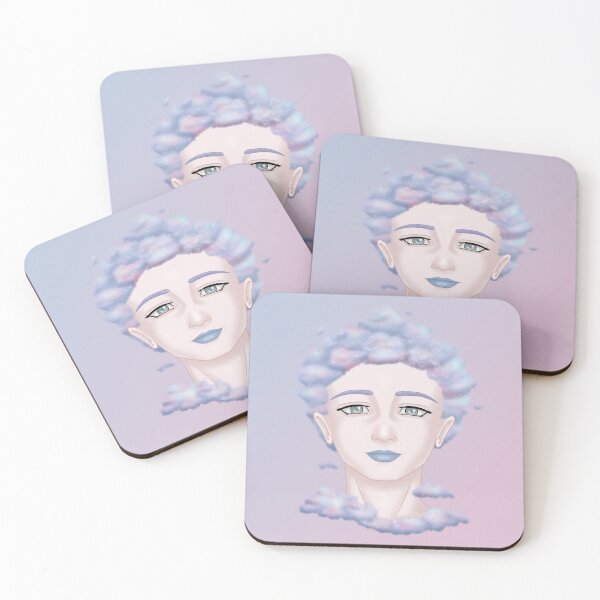 Item preview, Woman with hair made of clouds designed and sold by AssortedDrawings.