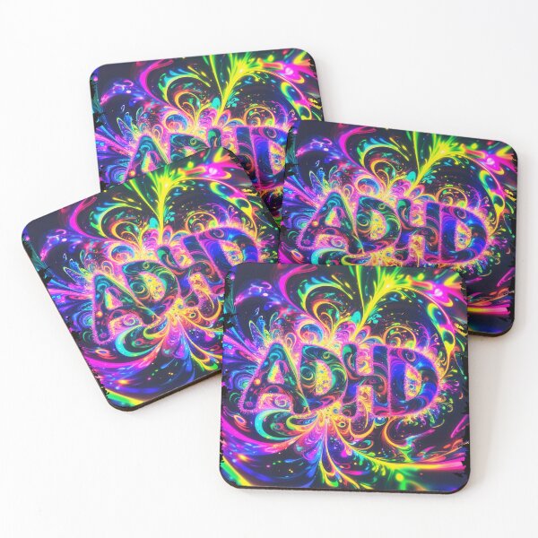 Item preview, ADHD psychodelic funny colorful cute designed and sold by ArtisticPen-art.