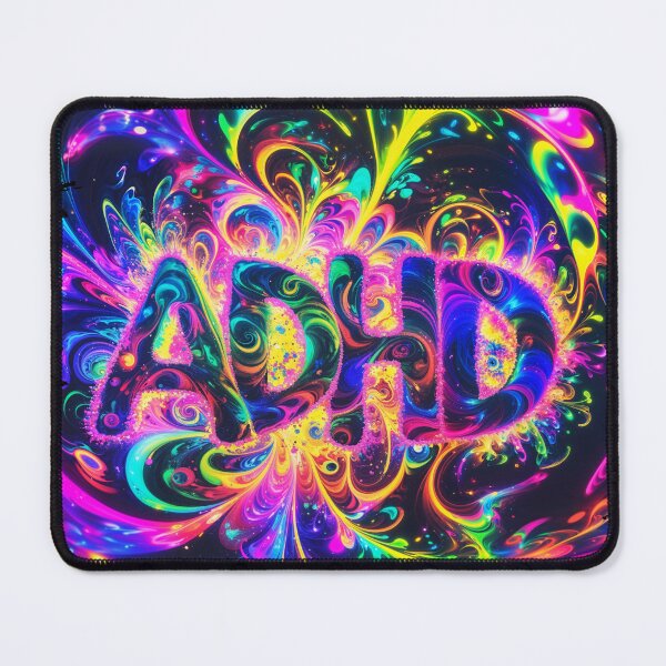 Item preview, ADHD psychodelic funny colorful cute designed and sold by ArtisticPen-art.