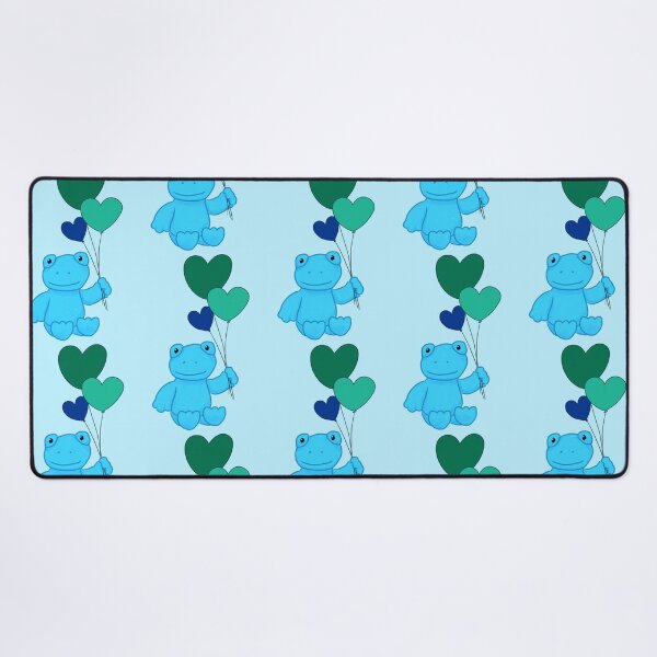 Item preview, Blue frog with balloons designed and sold by CraftsbyAmy.