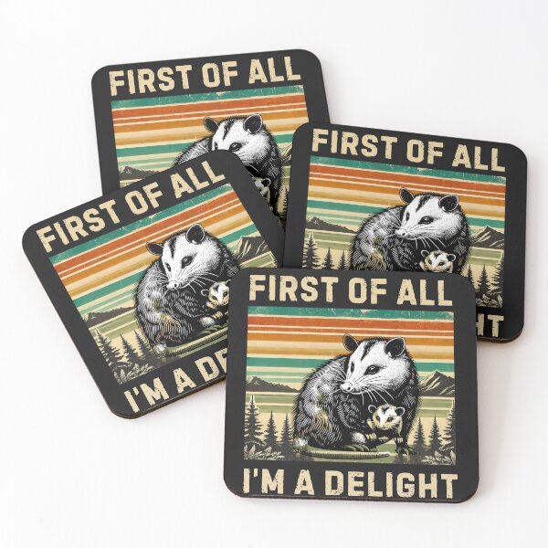 Item preview, Retro First All I'm A Delight, Sarcastic And Angry Opossum Lovers T-Shirt, Comfortable And Funny Animal Lovers T-Shirt, Opossum Lovers designed and sold by ryndigital.