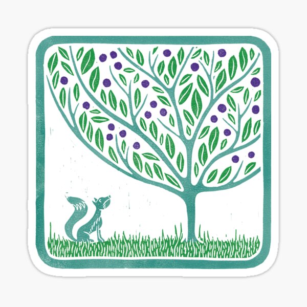 Item preview, Cute Fox looking at the Plum Tree designed and sold by JDBee.