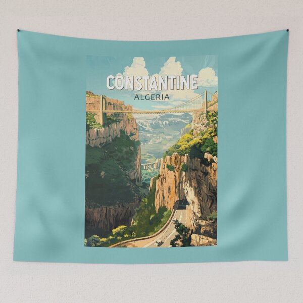 Item preview, Constantine Algeria Travel Art Vintage designed and sold by KrisSidDesigns.