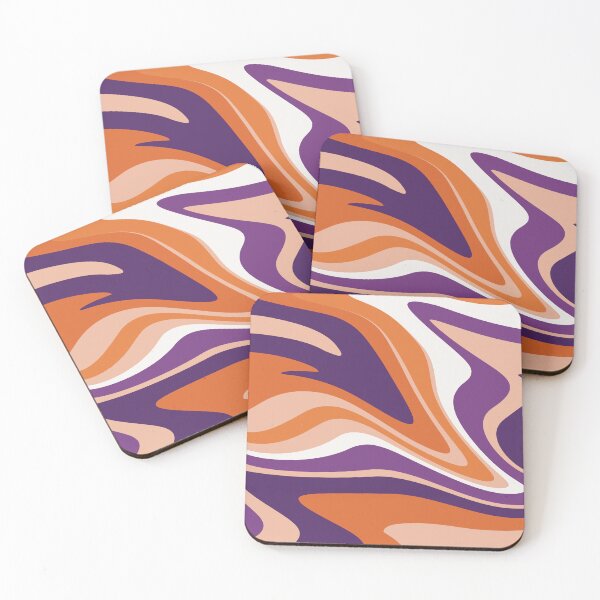 Item preview, Orange And Purple Psychedelic Abstract Pattern Groovy Retro designed and sold by Skull Fern.