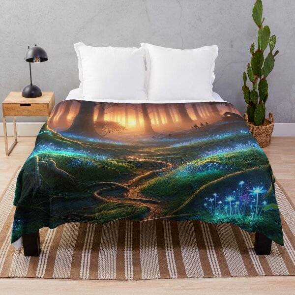 Item preview, Enchanted Forest with Glowing Path designed and sold by QuirkWears.