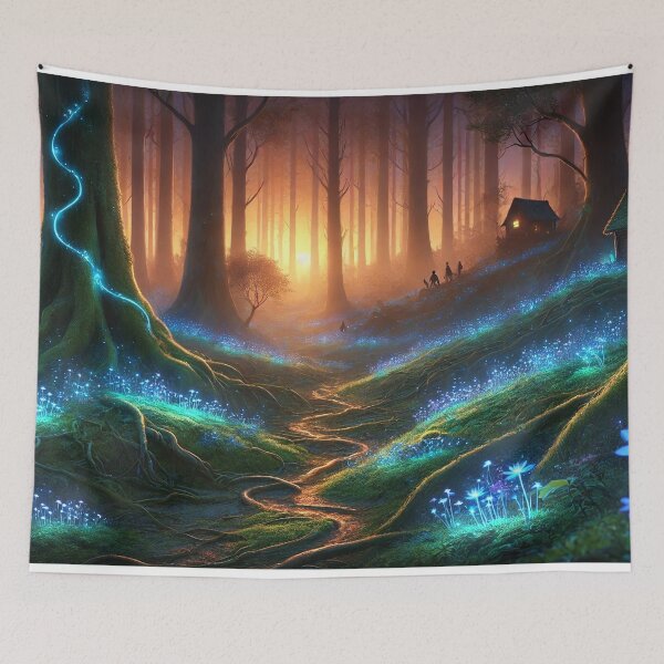 Item preview, Enchanted Forest with Glowing Path designed and sold by QuirkWears.