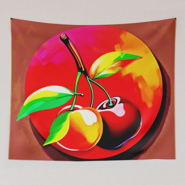 Item preview, Vibrant Cherry Duo designed and sold by Health And Fitness Posts e-Store.