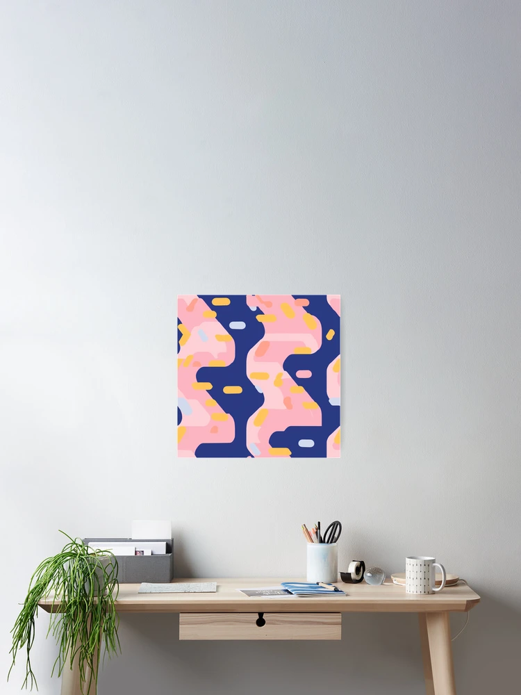 Thumbnail 2 of 3, Poster, Abstract Retro Pattern designed and sold by bubblegoth.