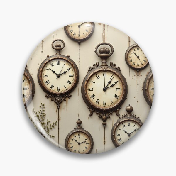 Item preview, Timeless Antique Clocks Pattern designed and sold by ArtVibesX.