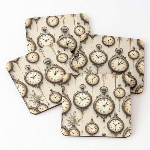 Item preview, Timeless Antique Clocks Pattern designed and sold by ArtVibesX.