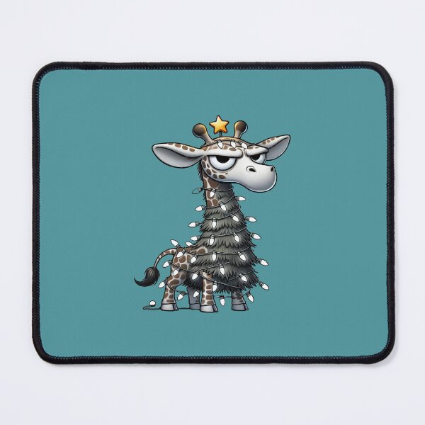 Item preview, Grumpy Christmas Giraffe, Unique designed and sold by villacreativa.