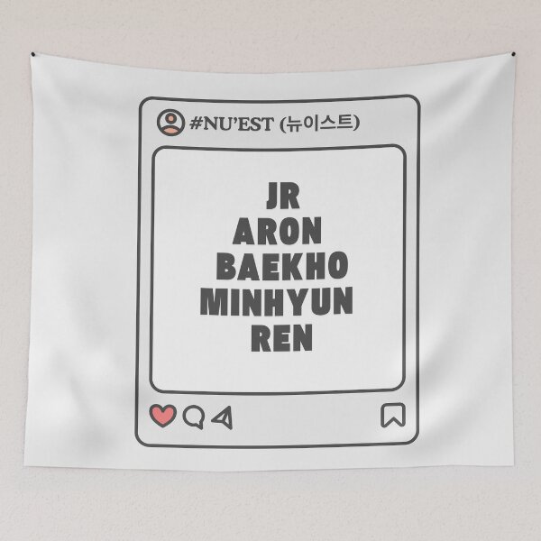 Item preview, NU’EST (뉴이스트) with Member Names Post Kpop Group Design  designed and sold by AJUNICE STUDIO.