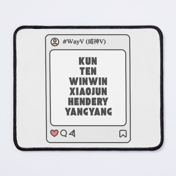 Item preview, WayV (威神V) with Member Names Post Kpop Group Design  designed and sold by AJUNICE STUDIO.