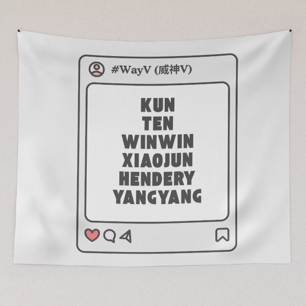 Item preview, WayV (威神V) with Member Names Post Kpop Group Design  designed and sold by AJUNICE STUDIO.