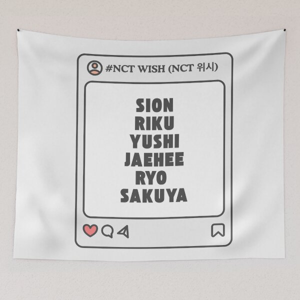 Item preview, NCT WISH (NCT 위시) with Member Names Post Kpop Group Design  designed and sold by AJUNICE STUDIO.