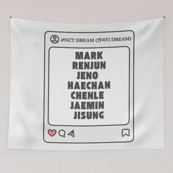 Item preview, NCT DREAM (엔씨티 DREAM) with Member Names Post Kpop Group Design  designed and sold by AJUNICE STUDIO.