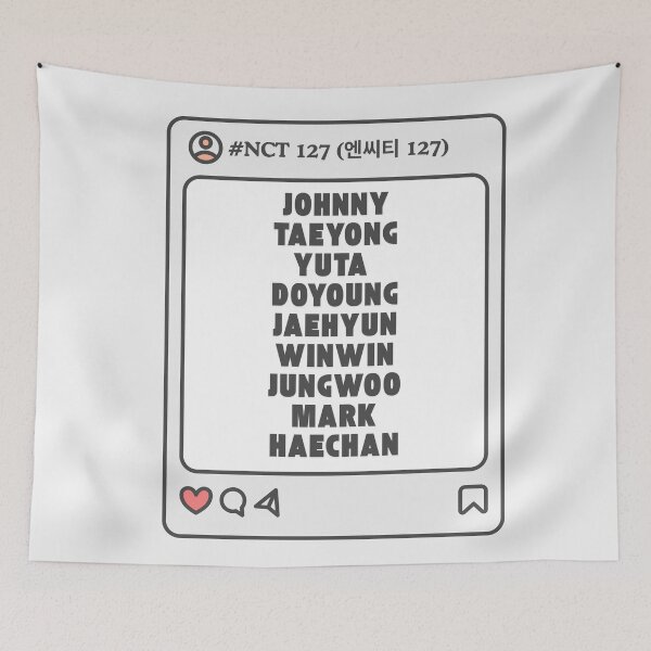 Item preview, NCT 127 (엔씨티 127) with Member Names Post Kpop Group Design  designed and sold by AJUNICE STUDIO.