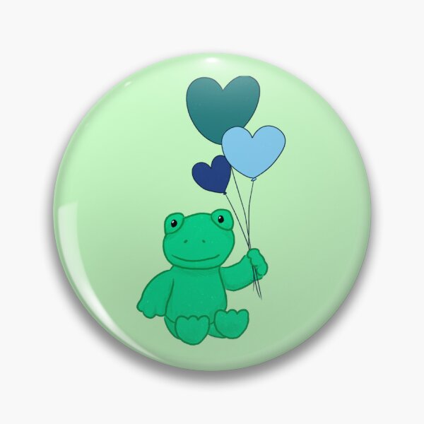 Item preview, Green frog with balloons  designed and sold by CraftsbyAmy.