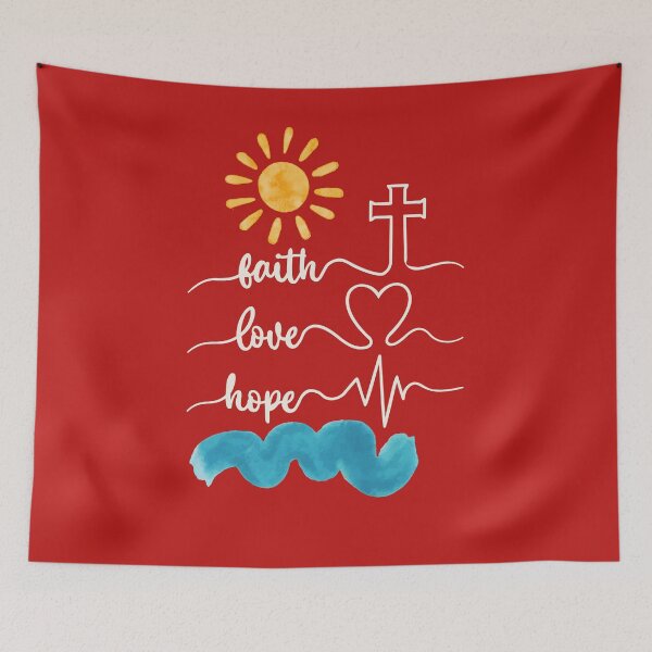 Item preview, Faith Love Hope Christian Typography Design designed and sold by Our Bible Journey.