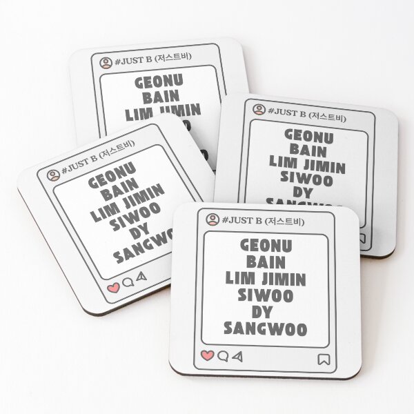 Item preview, JUST B (저스트비) with Member Names Post Kpop Group Design designed and sold by AJUNICE STUDIO.