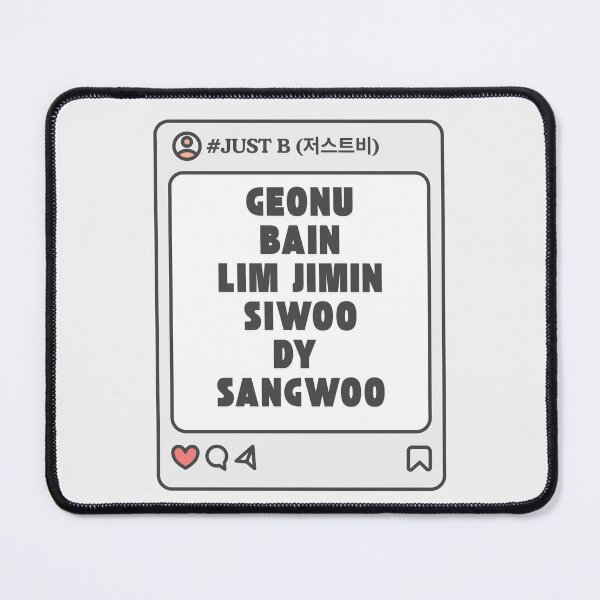 Item preview, JUST B (저스트비) with Member Names Post Kpop Group Design designed and sold by AJUNICE STUDIO.
