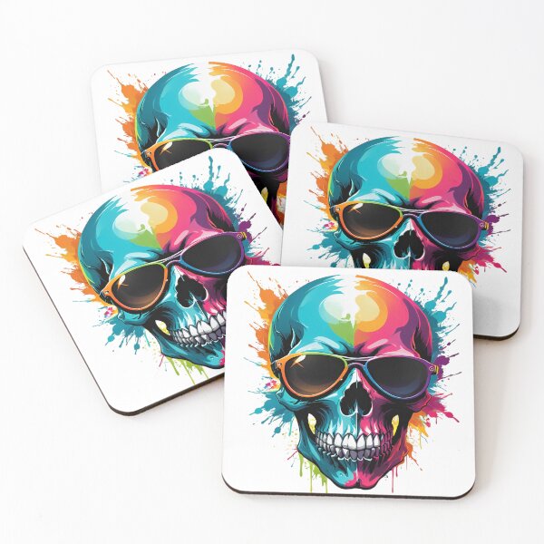 Item preview, paint splatter skull designed and sold by Sascha-Heiko.