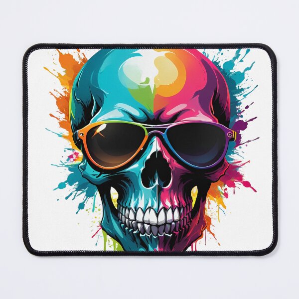Item preview, paint splatter skull designed and sold by Sascha-Heiko.