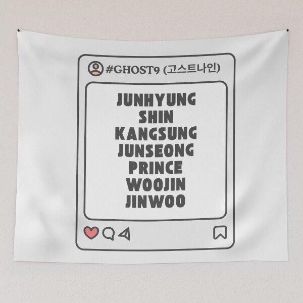 Item preview, GHOST9 (고스트나인) with Member Names Post Kpop Group Design designed and sold by AJUNICE STUDIO.