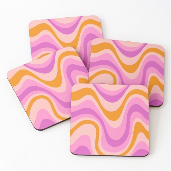 Item preview, Retro Orange & Purple Wavy Pattern designed and sold by newburyboutique.