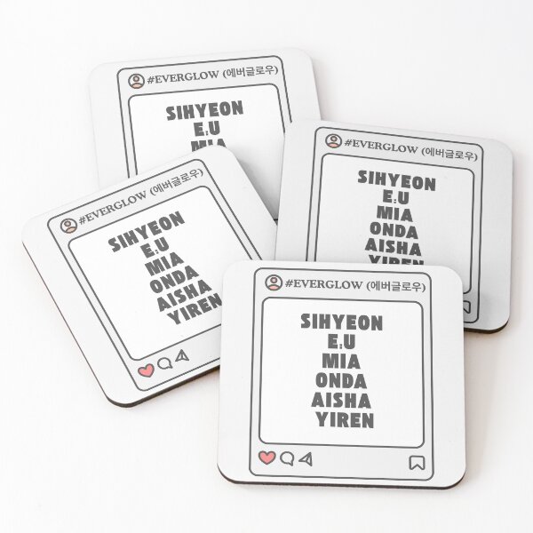 Item preview, EVERGLOW (에버글로우) with Member Names Post Kpop Group Design  designed and sold by AJUNICE STUDIO.