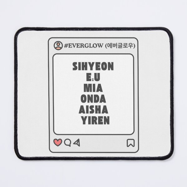 Item preview, EVERGLOW (에버글로우) with Member Names Post Kpop Group Design designed and sold by AJUNICE STUDIO.