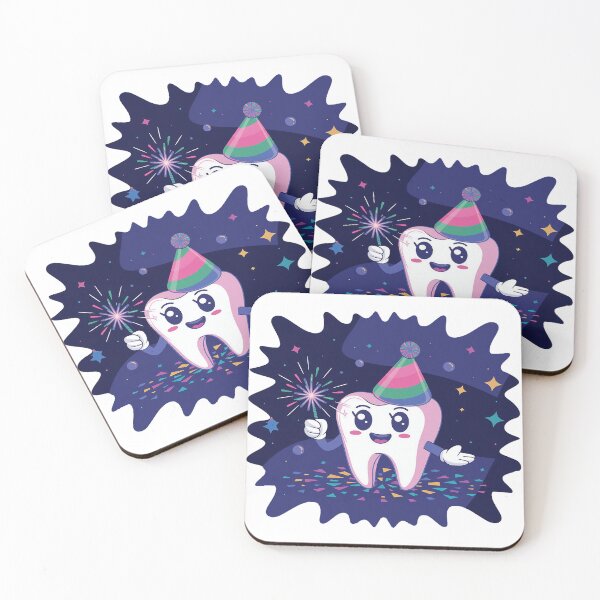 Item preview, Cute Smiling Molar Tooth - Happy New Year 2025 designed and sold by Sensepiphoria.