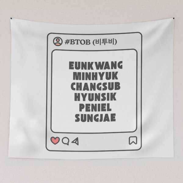 Item preview, BTOB (비투비) with Member Names Post Kpop Group Design  designed and sold by AJUNICE STUDIO.