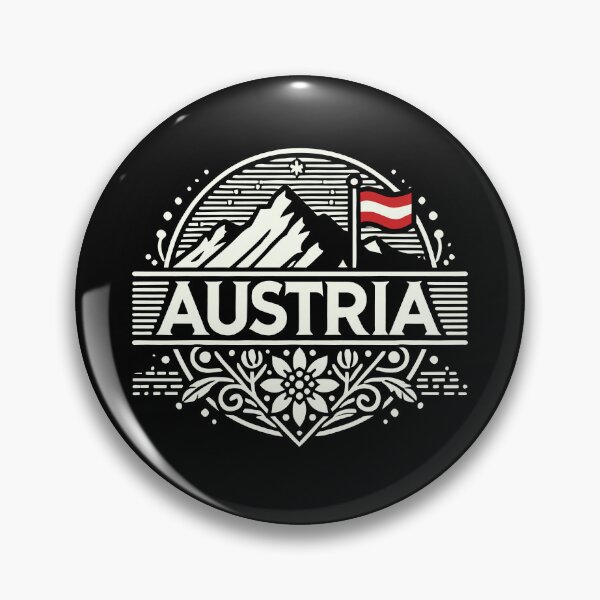 Item preview, AUSTRIA - Austrian Flag, Mountains, Elegant designed and sold by Darling DeDe.