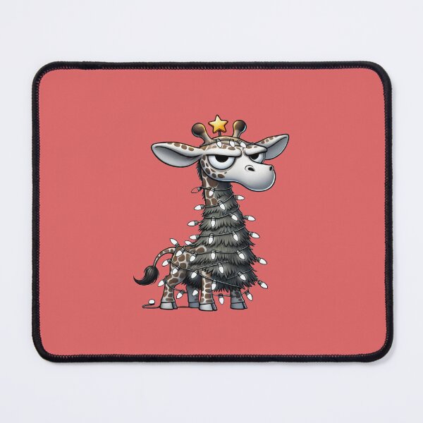 Item preview, Grumpy Christmas Giraffe, Unique designed and sold by villacreativa.