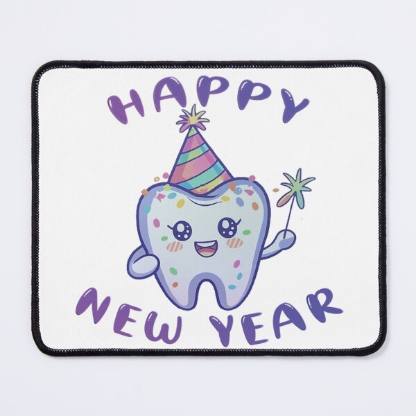 Item preview, Happy New Year Cute Molar Tooth designed and sold by Sensepiphoria.
