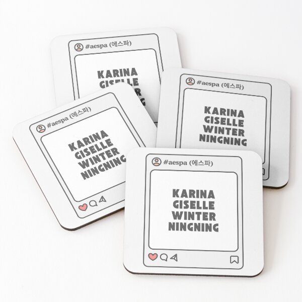 Item preview, Aespa (에스파) with Member Names Post Kpop Group Design  designed and sold by AJUNICE STUDIO.
