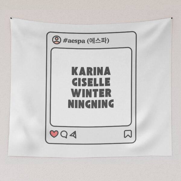 Item preview, Aespa (에스파) with Member Names Post Kpop Group Design  designed and sold by AJUNICE STUDIO.